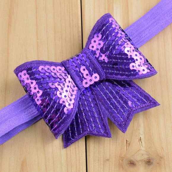 10 + 2FREE Sparkly Sequins Bow Headbands for Baby/Toddlers/Girls - Picture 11 of 16